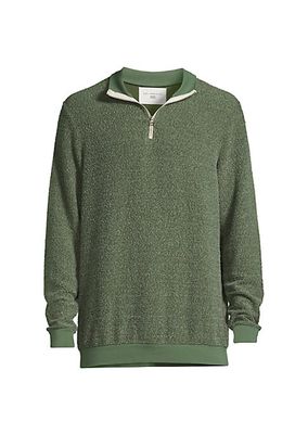 Brushed Bouclé Quarter-Zip Sweater