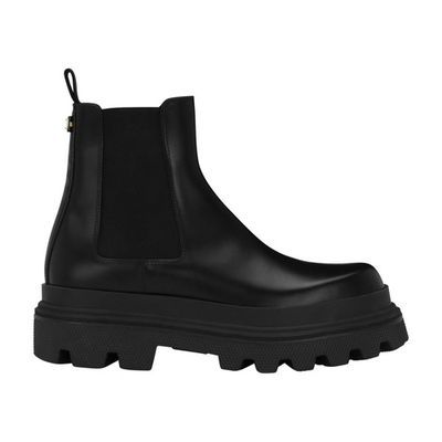 Brushed Calf Leather Chelsea Boots