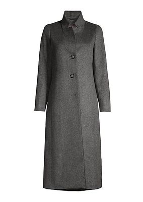 Brushed Cashmere Long Coat