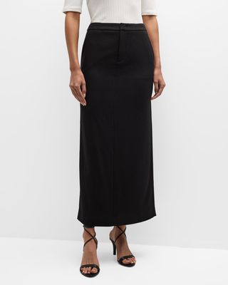 Brushed Flannel Maxi Skirt