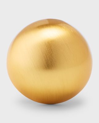 Brushed Gold-Plated Dome Adjustable Ring