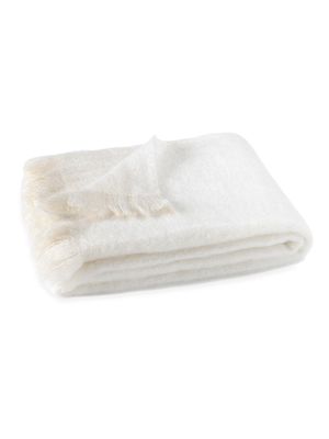 Brushed Mohair Throw - Snow