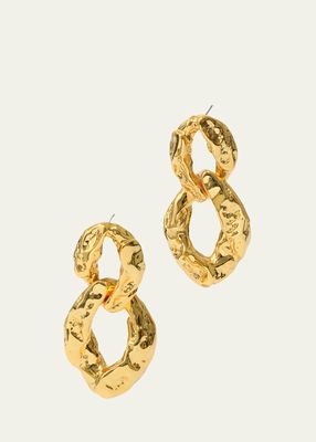 Brut Golden Double Link Earrings