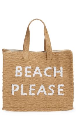 btb Los Angeles Beach Please Tote Bag in Sand/White