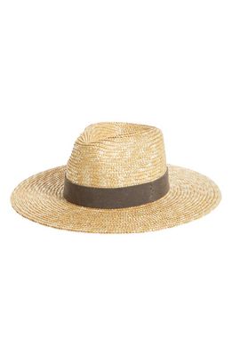 btb Los Angeles Lexi Panama Straw Hat in Grey