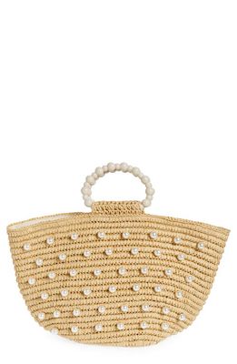 btb Los Angeles Opal Imitation Pearl Tote in Natural