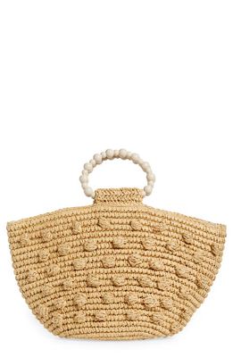 btb Los Angeles Opal Pompom Tote in Natural