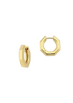 Bubble 18K Yellow Gold Medium Geometric Hoop Earrings