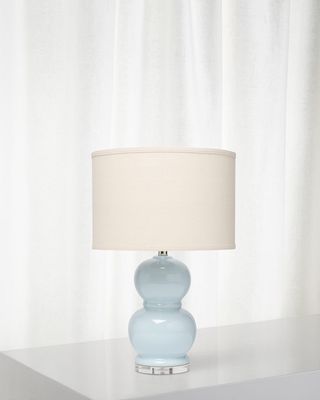 Bubble Ceramic Table Lamp, Starlight Blue