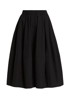 Bubble Cotton Poplin Skirt