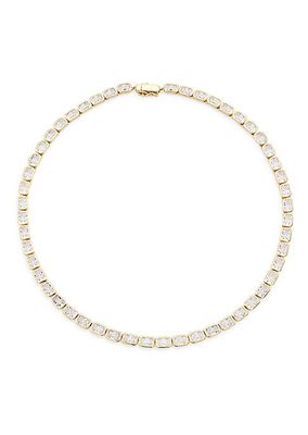 Bubbly 18K-Gold-Plated & Cubic Zirconia Collar Necklace
