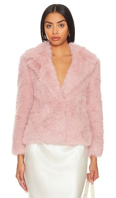 Bubish Arianna Faux Fur Jacket in Pink