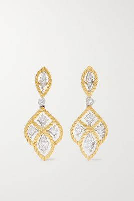 Buccellati - Étoilée 18-karat Yellow And White Gold Diamond Earrings - one size