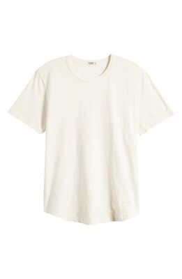 BUCK MASON Curve Hem Cotton Slub T-Shirt in Natural