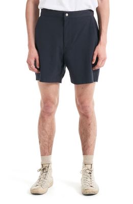 BUCK MASON Deck Hybrid Shorts in Dark Navy