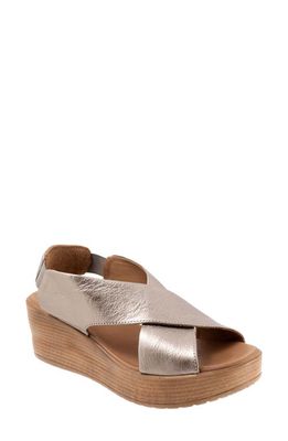 Bueno Naomi Platform Slingback Sandal in Taupe Metallic