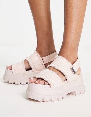 Buffalo Aspha STR vegan-friendly platform sandals in rose-Pink