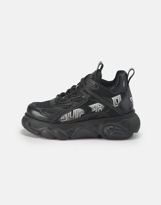 Buffalo Cloud Grid Sneakers In Black