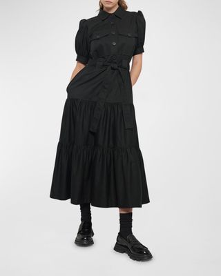 Buffy Button-Front Utility Dress