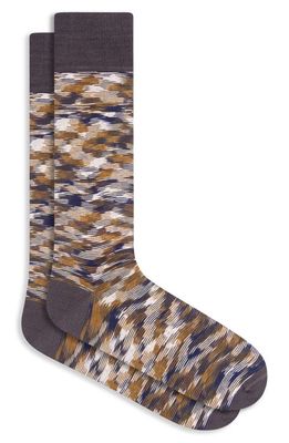 Bugatchi Abstract Mélange Dress Socks in Charcoal