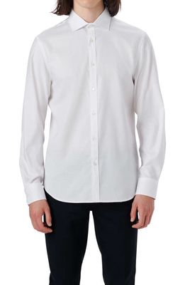 Bugatchi Axel Classic Fit Stretch Cotton Button-Up Shirt in White