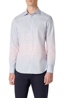 Bugatchi Axel Shaped Fit Woven Button-Up Shirt in Periwinkle