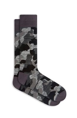 Bugatchi Camouflage Dress Socks in Graphite