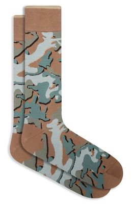 Bugatchi Camouflage Dress Socks in Sage