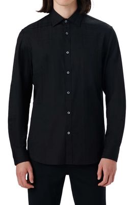 Bugatchi Classic Fit Woven Button-Up Shirt in Black