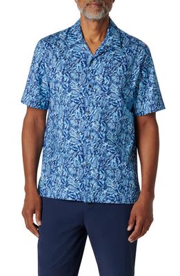 Bugatchi Cole OoohCotton Floral Camp Shirt in Air Blue
