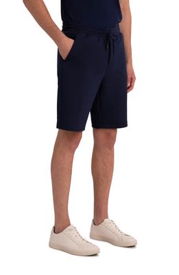 Bugatchi Comfort Cotton Blend Drawstring Shorts in Navy