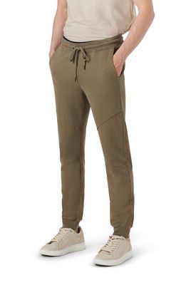 Bugatchi Comfort Drawstring Cotton Joggers in Olive