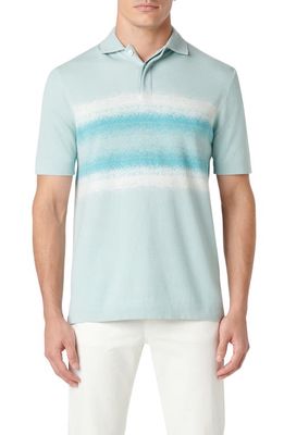 Bugatchi Cotton & Silk Polo in Seafoam