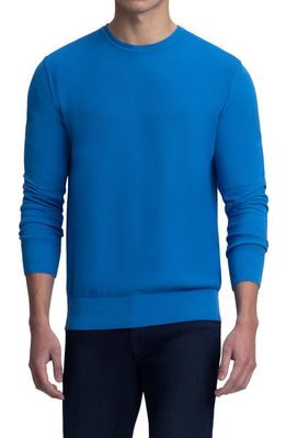 Bugatchi Cotton Crewneck Sweater in Classic Blue