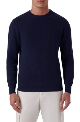 Bugatchi Cotton Rib Sweater in Cobalt
