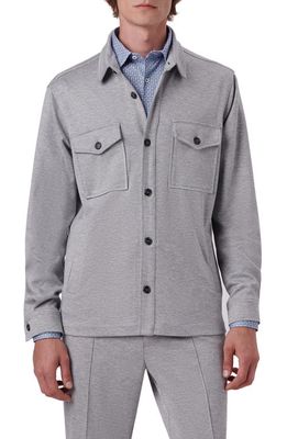 Bugatchi Double Knit Shirt Jacket in Platinum