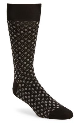 Bugatchi Geo Dress Socks in Black