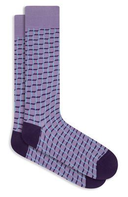 Bugatchi Geo Dress Socks in Lilac