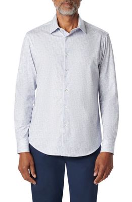 Bugatchi James OoohCotton Abstract Print Button-Up Shirt in Stone