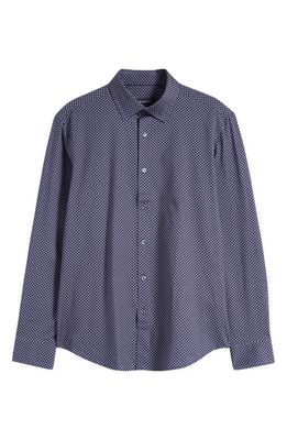 Bugatchi James OoohCotton Geometric Print Button-Up Shirt in Midnight