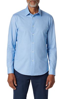 Bugatchi James OoohCotton Microprint Button-Up Shirt in Air Blue