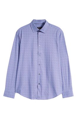 Bugatchi James OoohCotton Paisley Print Button-Up Shirt in Plum