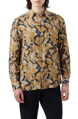 Bugatchi Julian Shaped Fit Floral Button-Up Shirt in Willow
