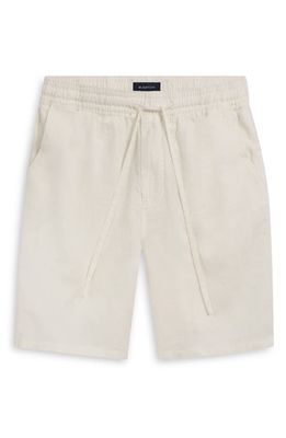 Bugatchi Linen Drawstring Shorts in White
