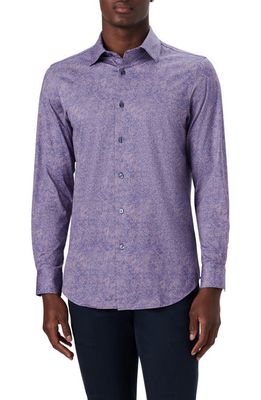 Bugatchi OoohCotton® Button-Up Shirt in Berry