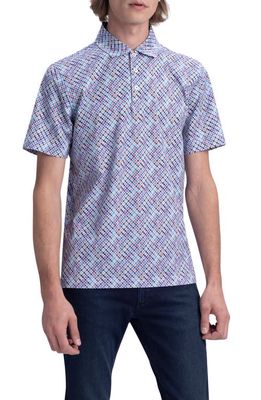 Bugatchi OoohCotton Scatter Print Polo in Classic Blue