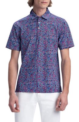 Bugatchi OoohCotton Scatter Print Polo in Pink