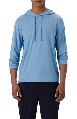 Bugatchi Performance Hoodie in Air Blue