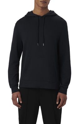 Bugatchi Solid Pullover Hoodie in Caviar