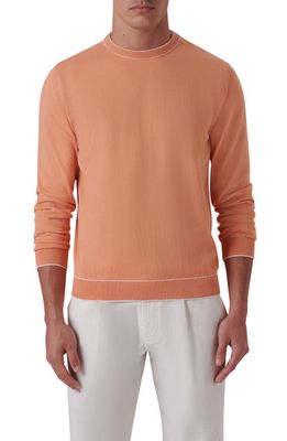 Bugatchi Tipped Cotton Blend Sweater in Apricot